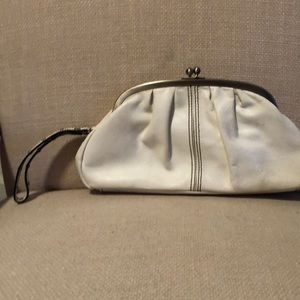 Off white with contrasting stitching